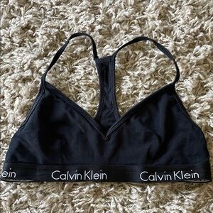 Calvin Klein Black Racerback Bralette Medium